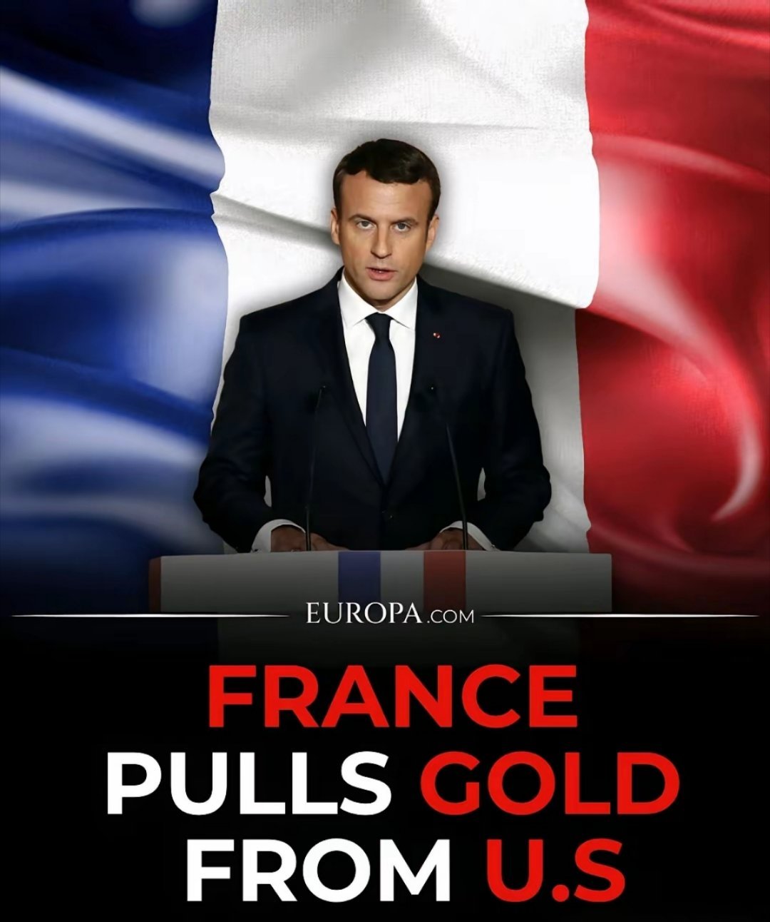 法国现在将所有黄金都存放在巴黎，这标志着其战略发生了重大转变。 