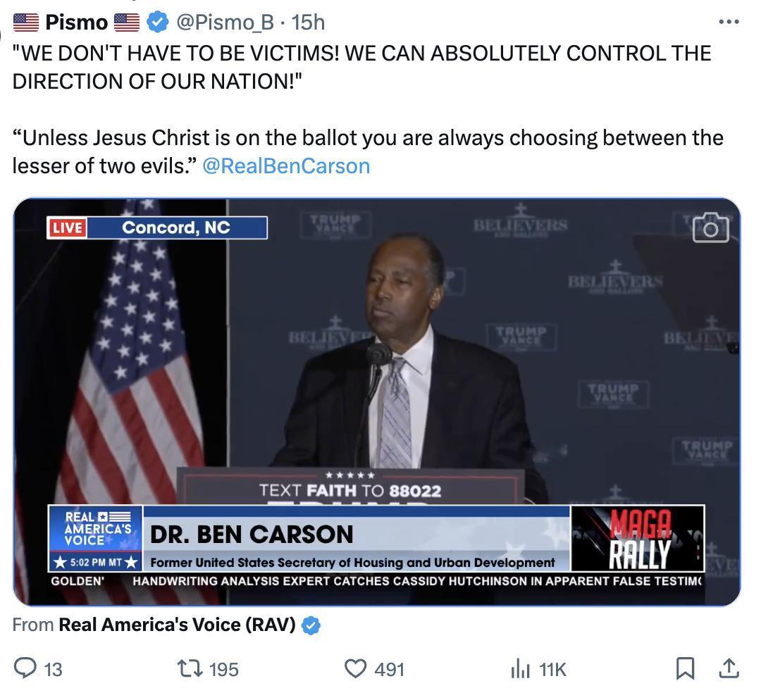 图片中的推文显示了Pismo用户分享的一个现场演讲片段，演讲者是Ben Cars