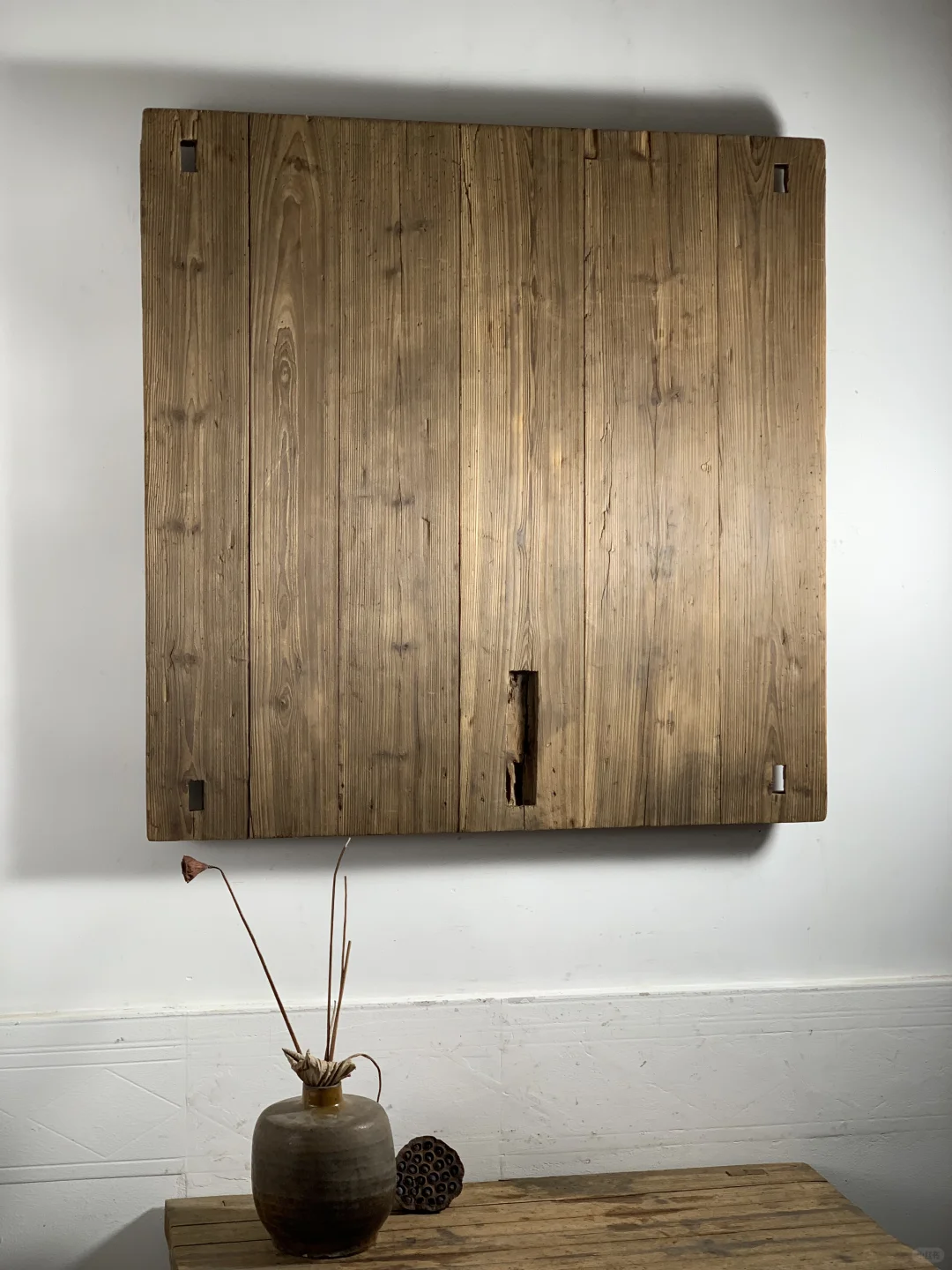 风化桌面，纹理干净包浆佳；美食摄影造景道具