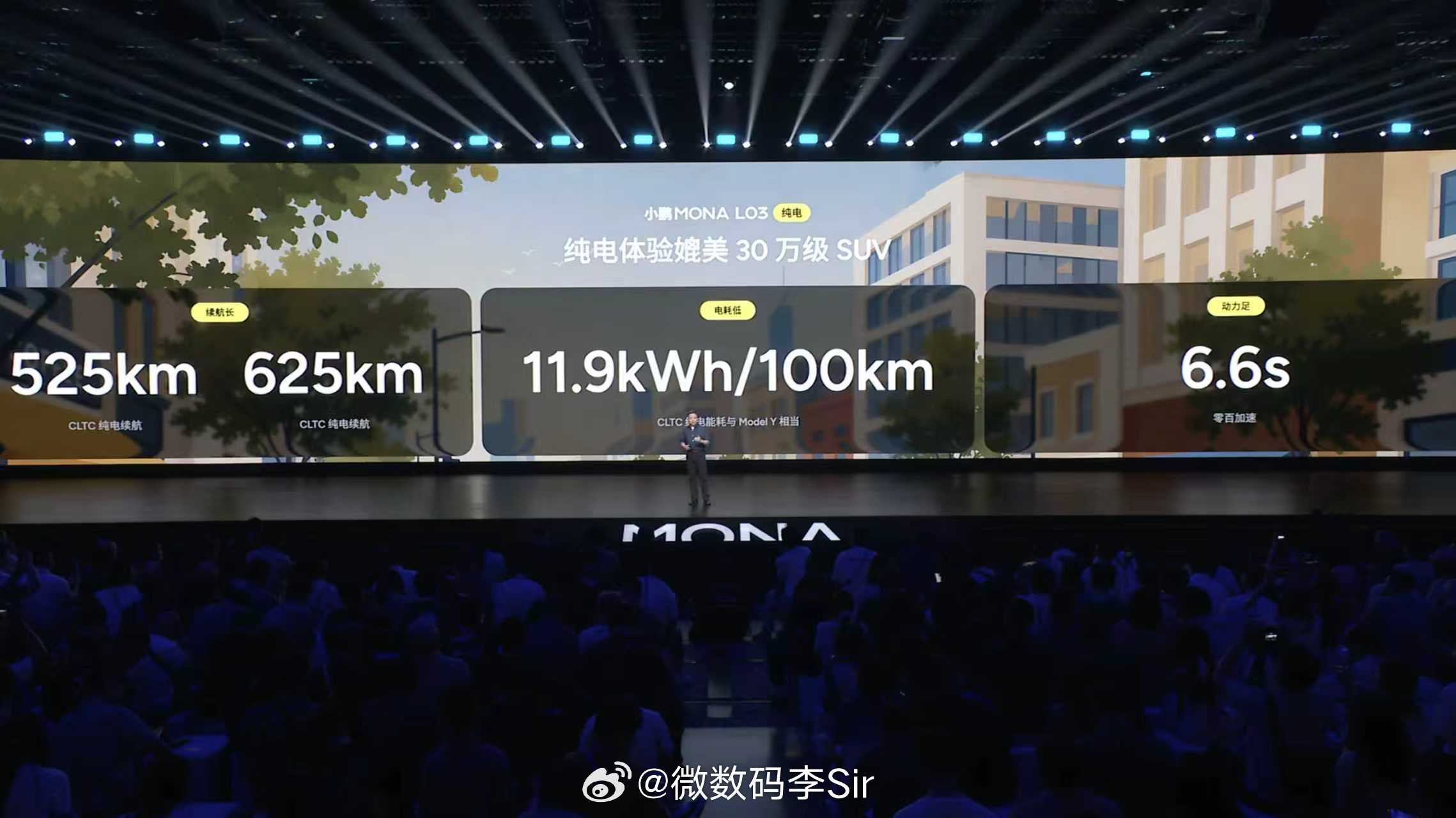 小鹏MONA L03是MONA系列首款一车双能车型。直击平价新能源用户冬季续航、