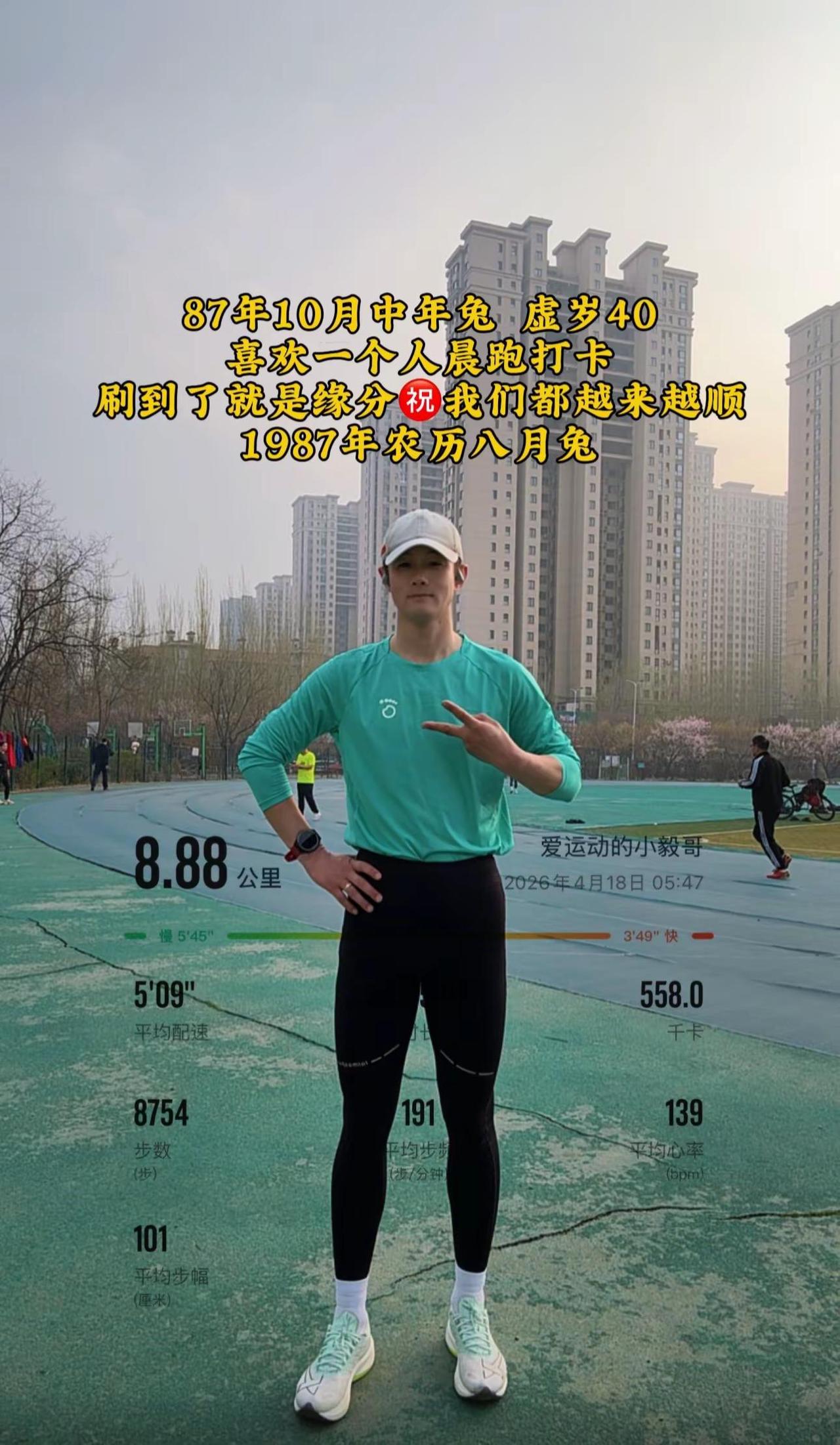 87年兔 40岁半生已过，很爱此刻40岁的自己，褪去青涩，未染沧桑。晨跑路上，眼