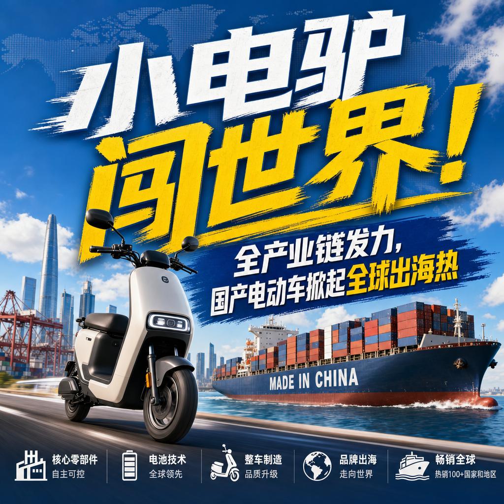 中国“小电驴”出海火热 品牌标准开启下半场
从东南亚的街巷到北美的农场，中国“小