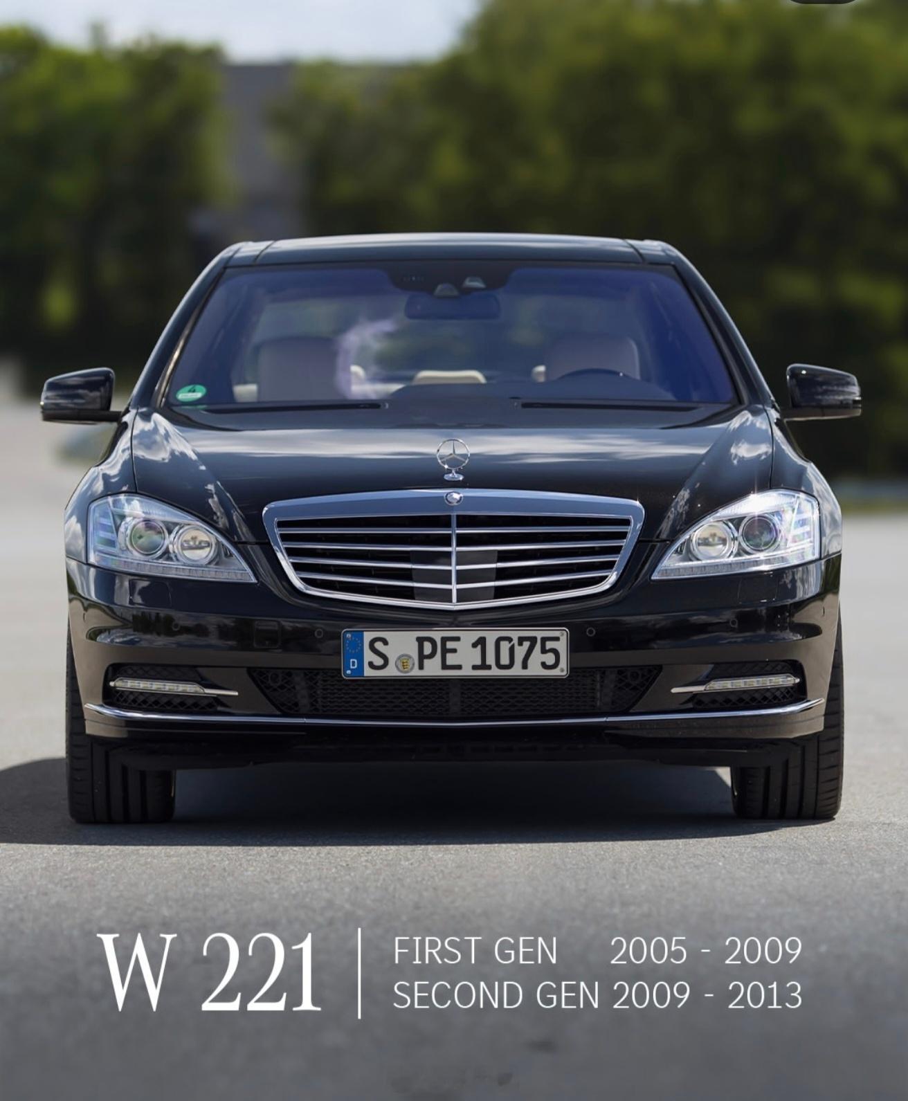 德系车汽车美图 24年我们把有史以来在中国内地销售过的6代奔驰S级 做了一次同框