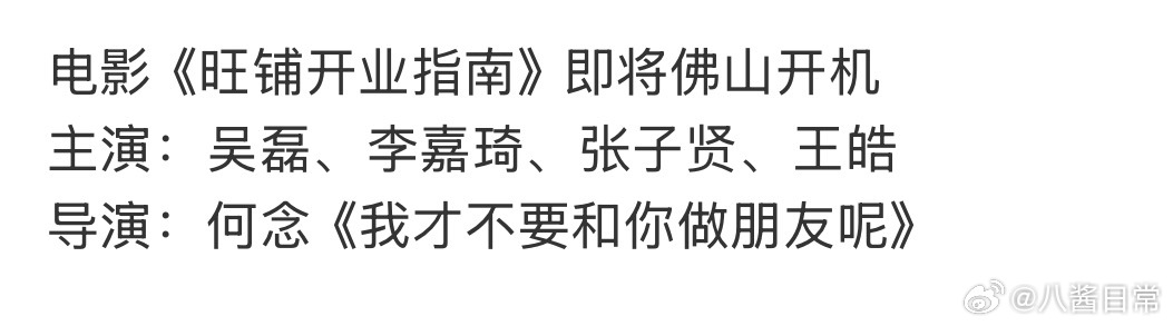电影《旺铺开业指南》主演吴磊、李嘉琦（辣目洋子）、张子贤、王皓 ​​​