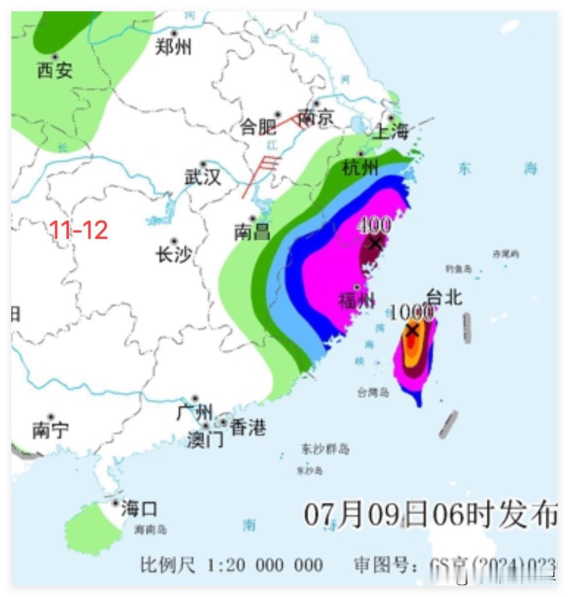高能预警！16级超强台风巴威，将会在7月11日到12日，给福建浙江带来大暴雨，进