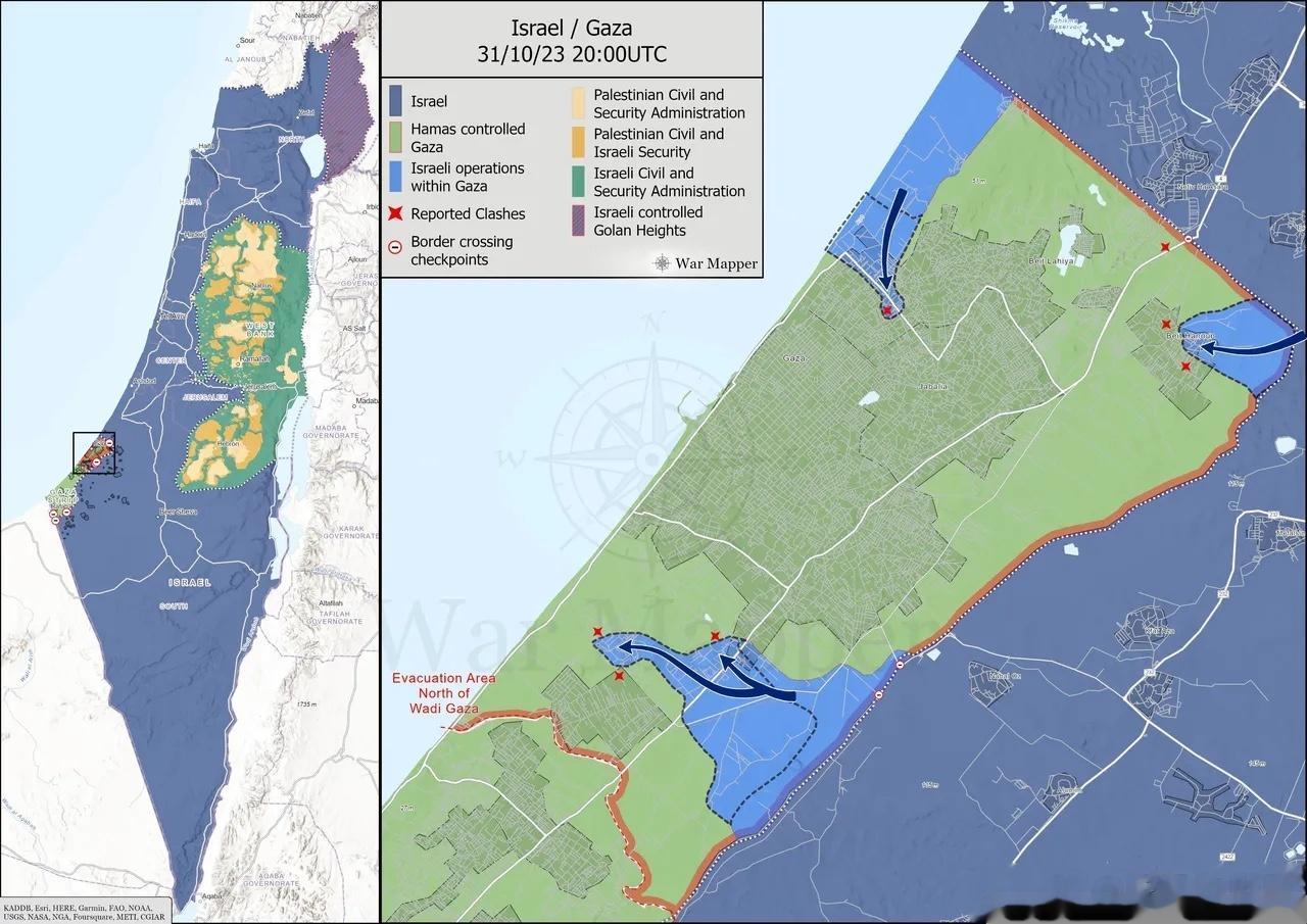 以军包围加沙城的计划即将完成，敢不敢深入打巷战还很难说，这要根据前期作战的伤亡损