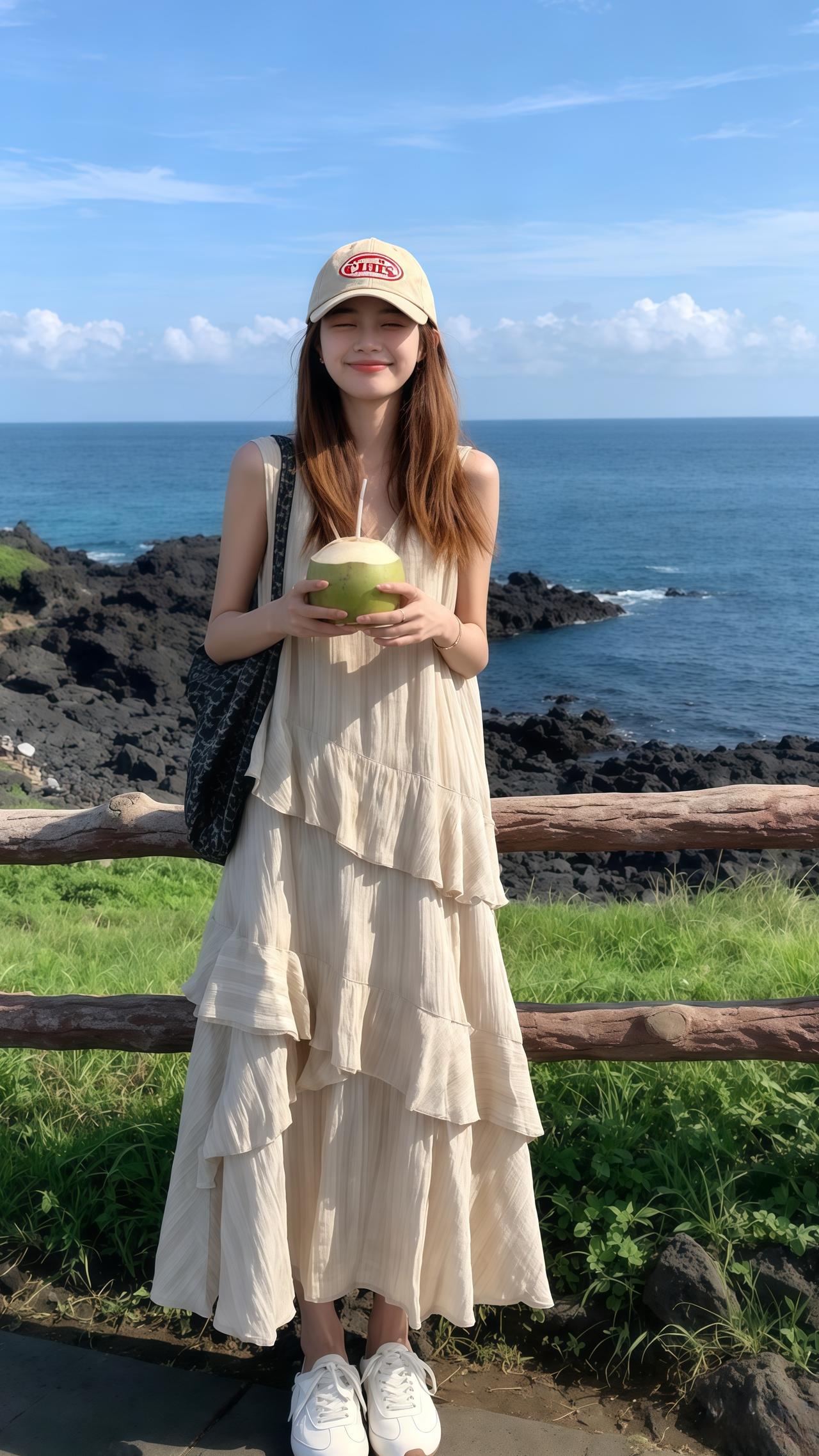 海边度假穿搭 舒适透气又凉快 韩系穿搭大码女装夏季穿搭