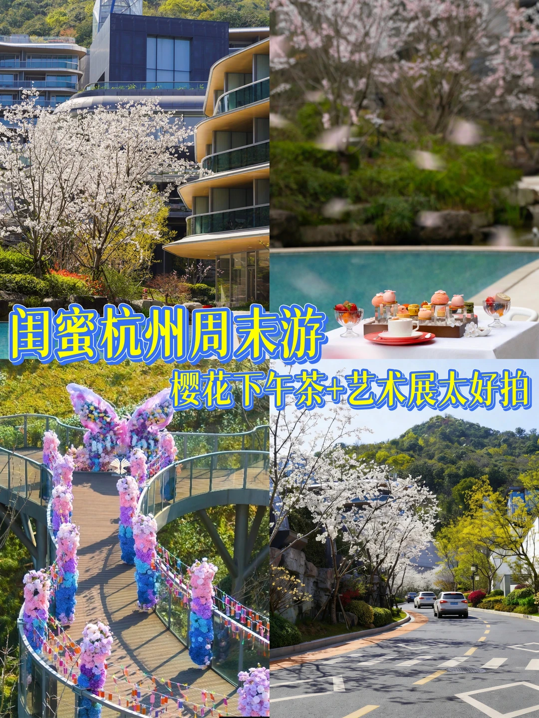 和闺蜜逛湘湖！樱花下午茶+艺术展太好拍