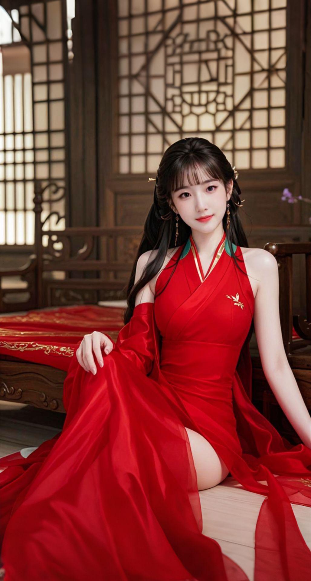 AI扩图 AI红榻妖姬