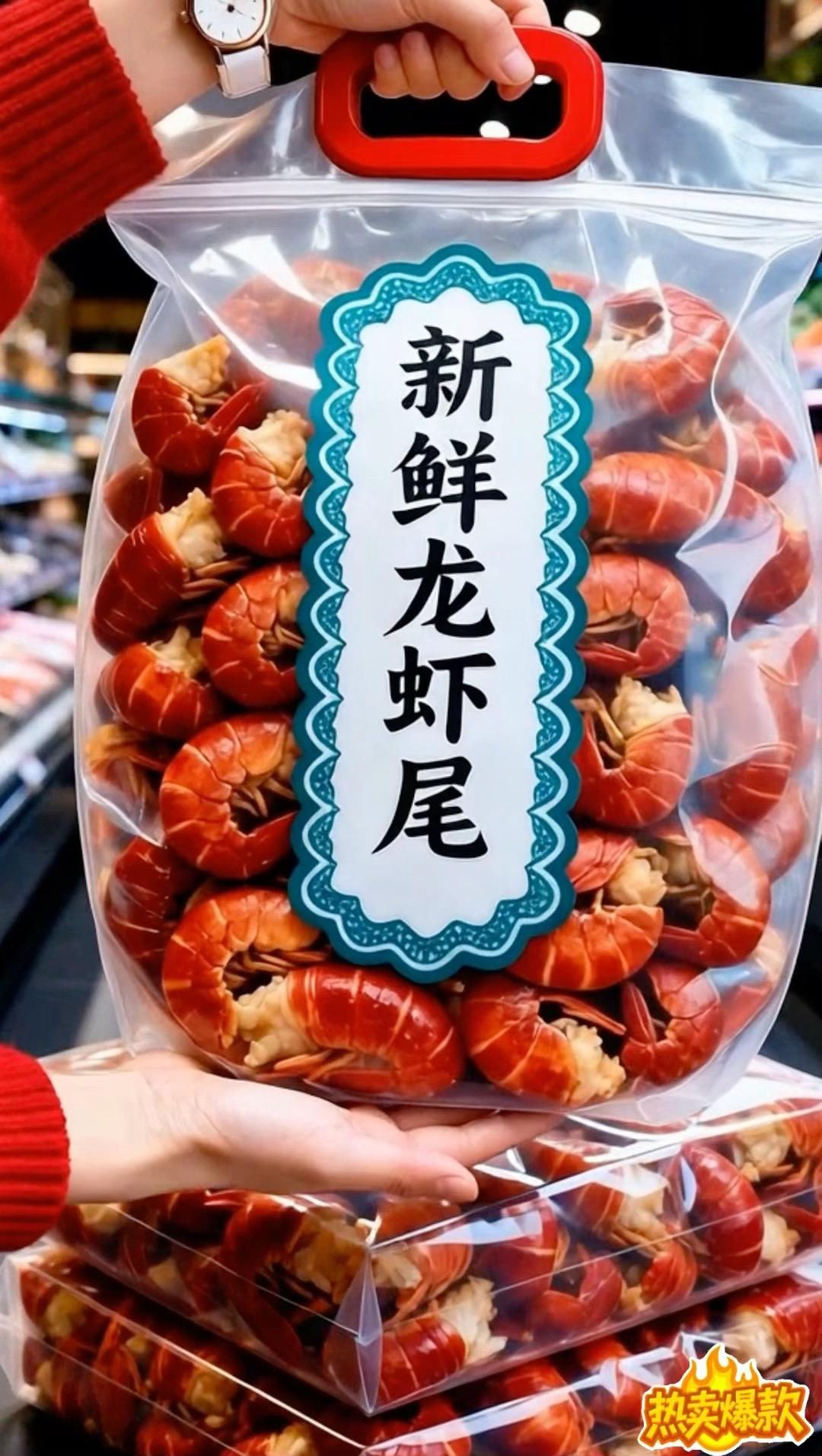 龙虾尾小龙虾海鲜好吃到停不下来