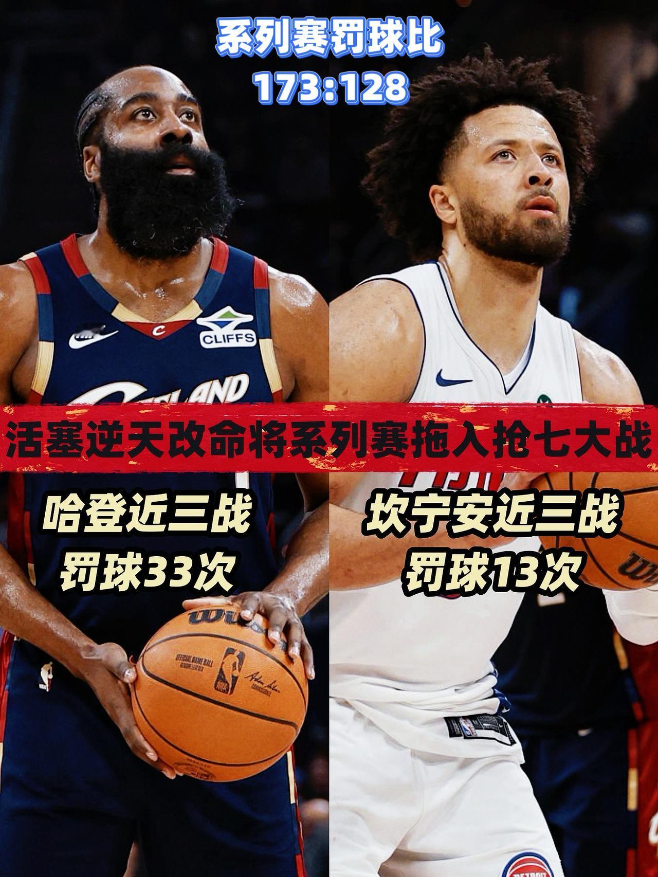 罚球128比173！活塞逆天改命拖入抢七大战！
在输掉至关重要的天王山之战后，客