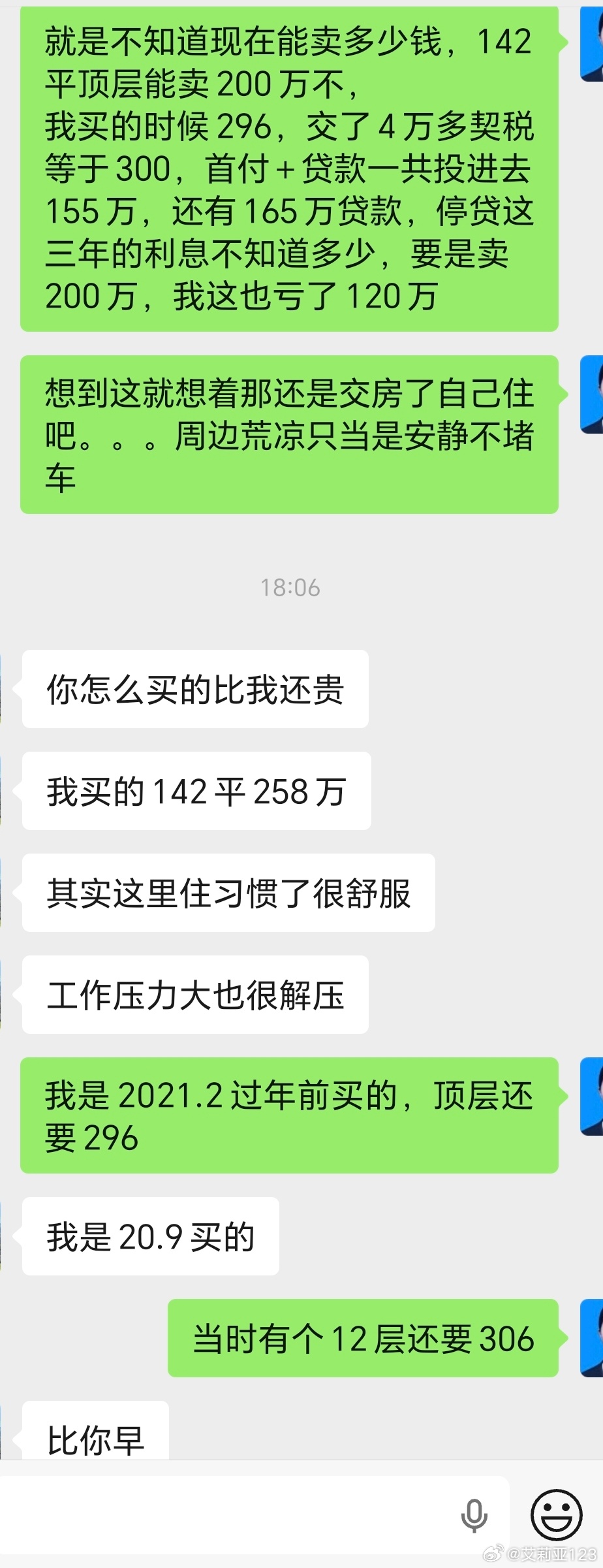 1，去年到这边租房子的时候想着我买的房子说是年底交房，我去看了一下，我当时说过完