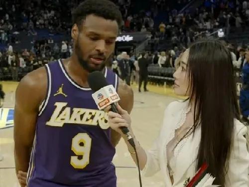 布朗尼被采访语气太成熟了：湖人能在常规赛收官阶段，客场取得关键胜利，这极大的鼓舞