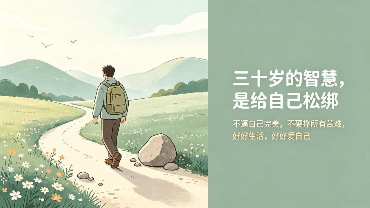 三十岁悟了：别拿“成熟”当枷锁，该摆就摆
 
一过三十，总有人给成熟下死定义：遇