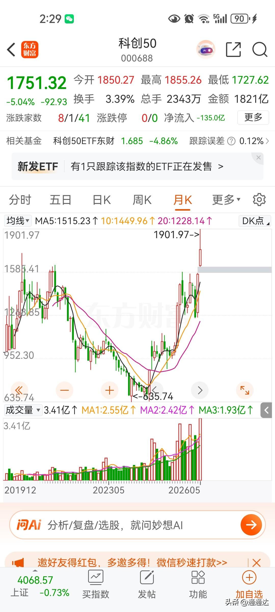 这个板块至少回调百分之三十左右才敢定投