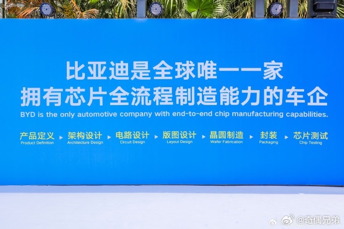 比亚迪是全球唯一家拥有芯片全流程制造能力的车企 辅助驾驶全链路可控。 
