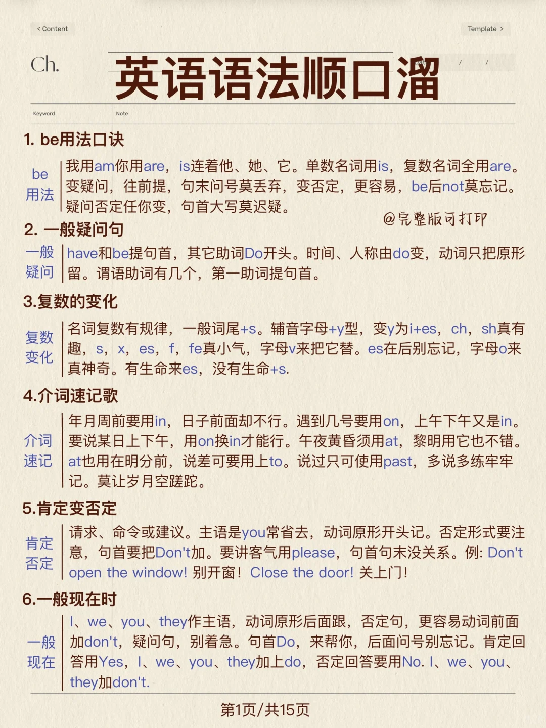 拒绝死记硬背！51条顺口溜，搞定英语语法！