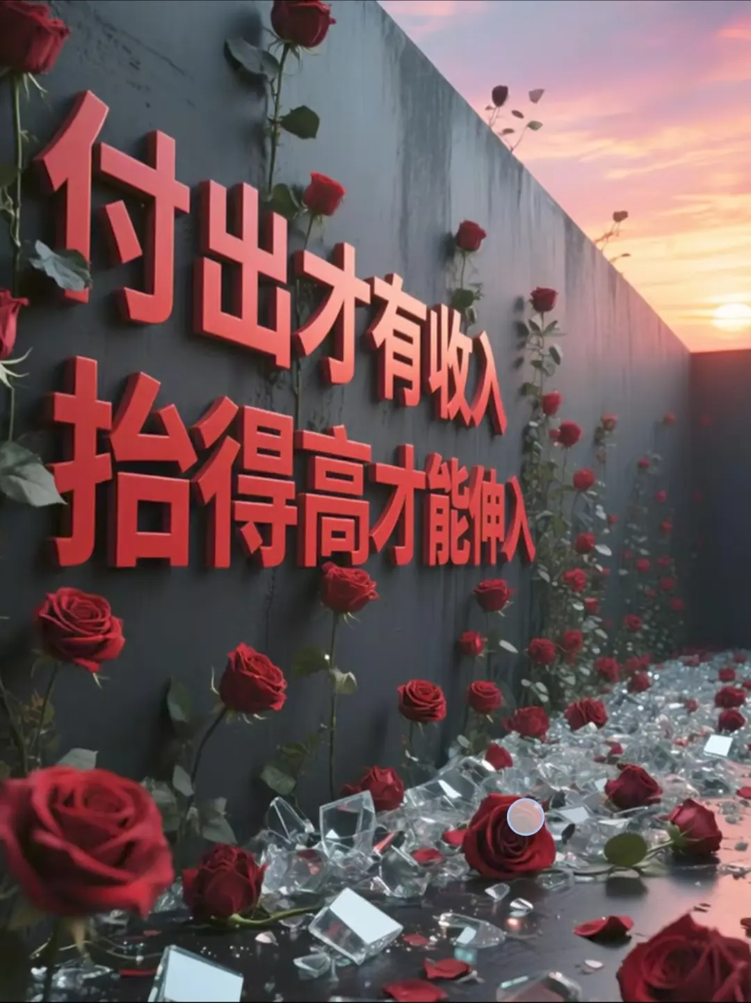 付出才有收入抬高才能伸入！你细品。