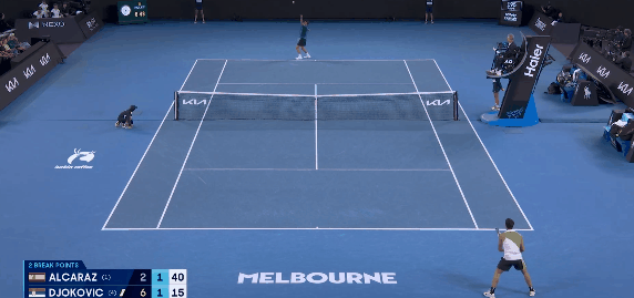 德约截击出局，阿卡次盘第3局破发局分2-1领先