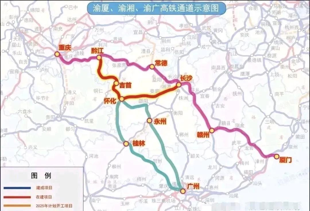 黔江至吉首高铁线路虽然只有200多公里，但是意义重大，是“八纵八横高铁网”的重要