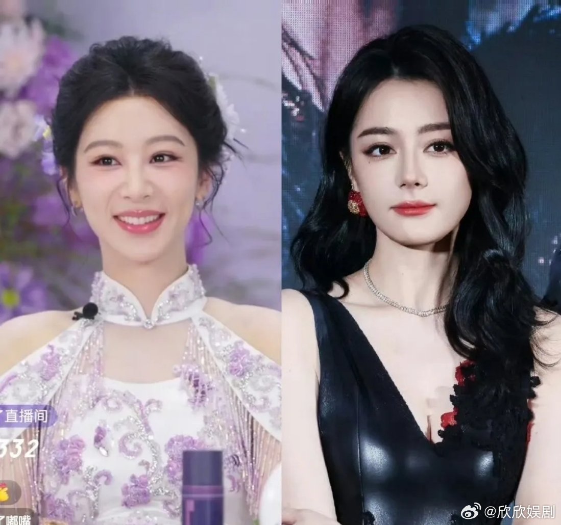左边是杨紫icon右边是迪丽热巴icon杨紫从小到大容貌不出圈icon，但是脸抗