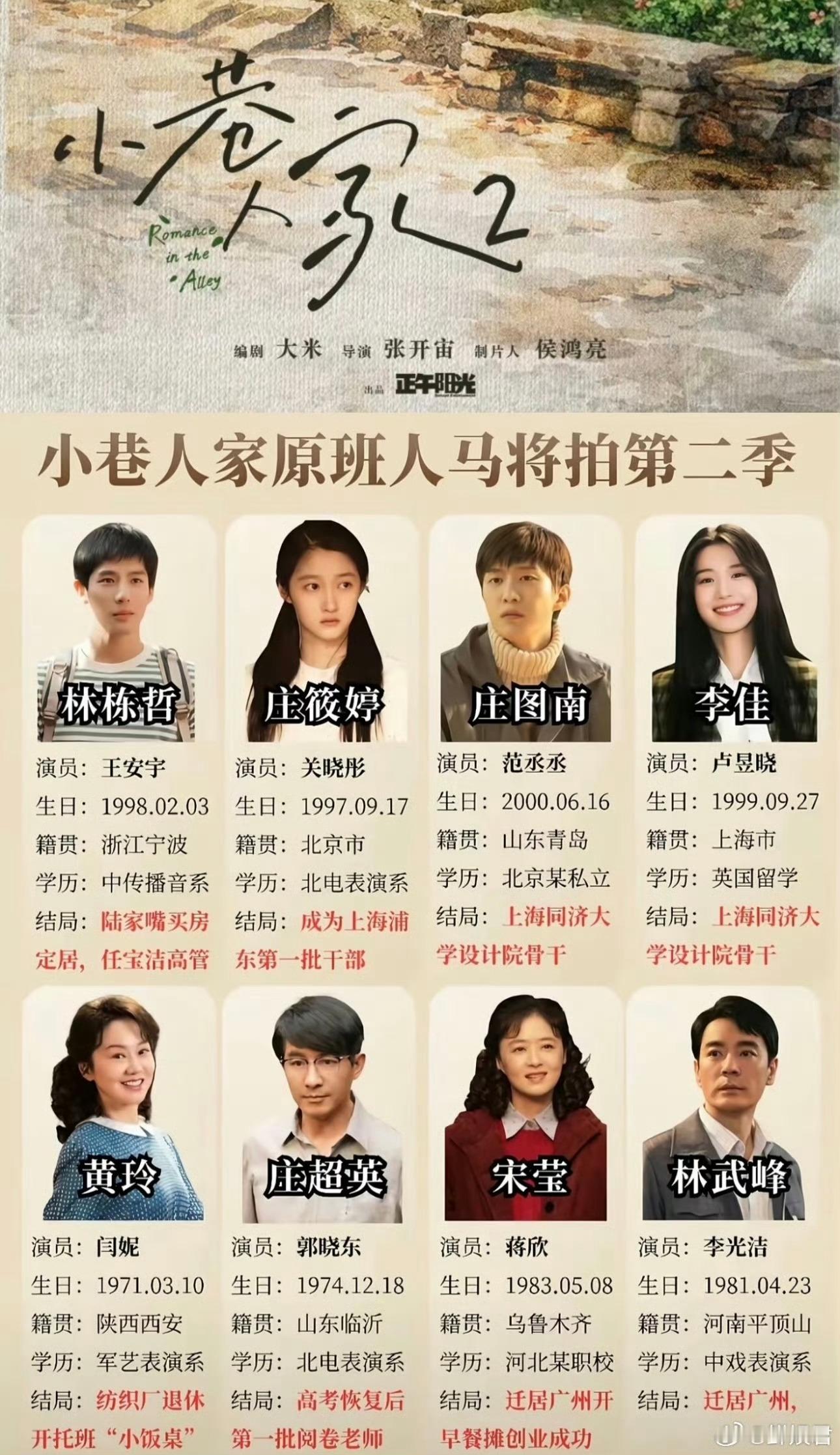 曝小巷人家2长辈组退居辅线老一辈子女都长大成人了，生活趋于平淡肯定也没啥故事可讲