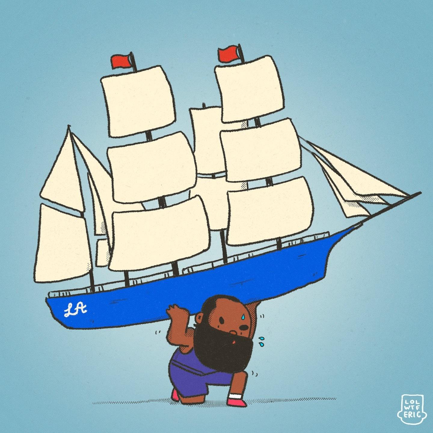 插画师画哈登很形象