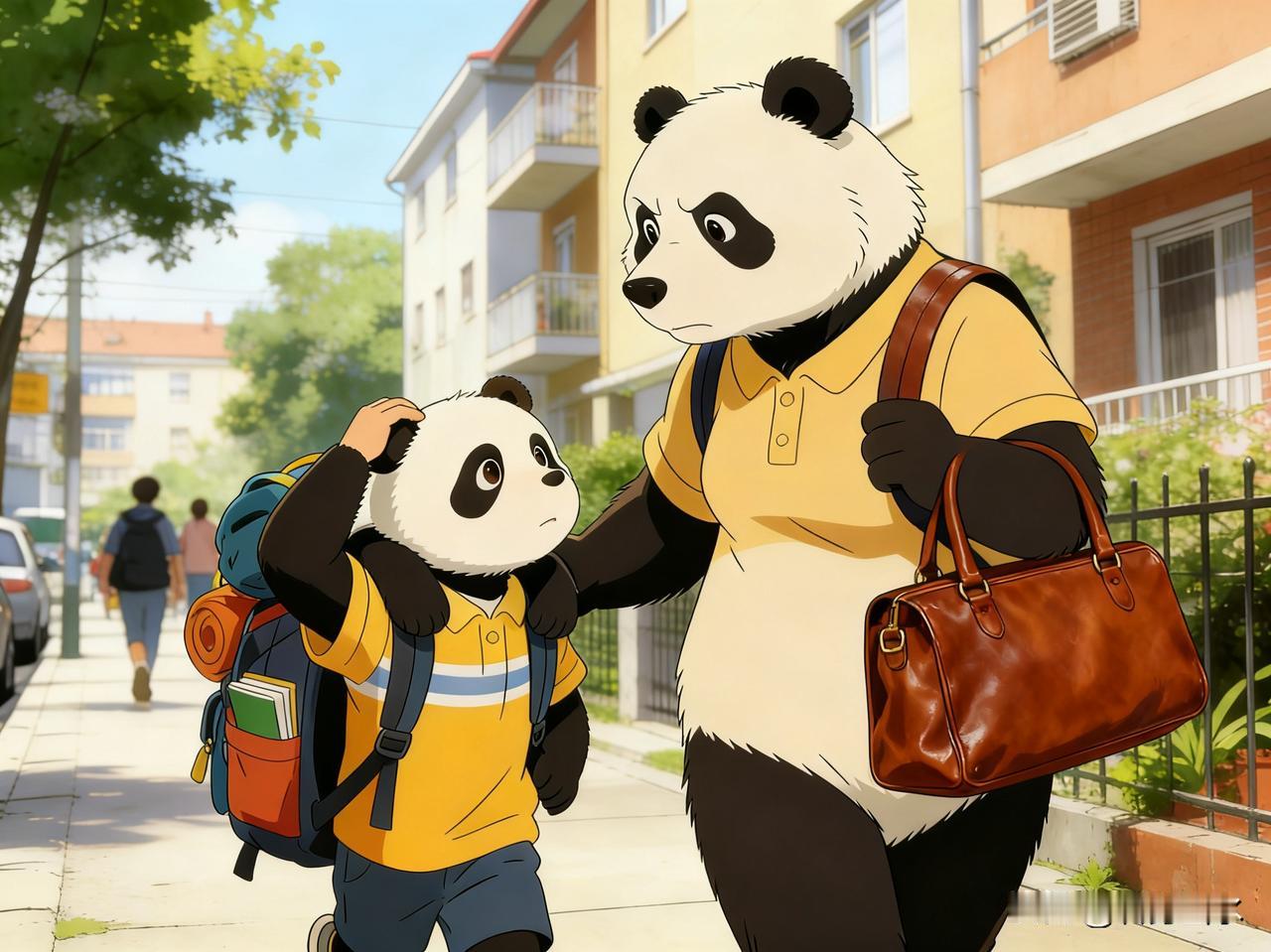 在我家小区，经常能看到这样的画面：孩子背着沉甸甸的书包，脸上挂着与年龄不符的疲惫