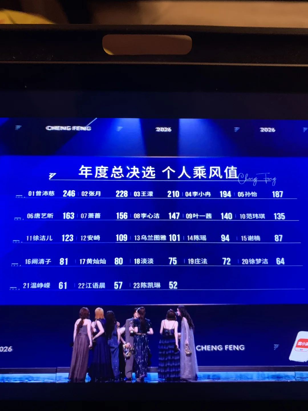 今晚浪姐最终排名！
