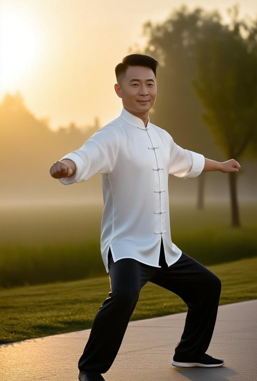 我与企业家朋友们同行在品牌起号之路上。坚持规律晨练，用自律夯实底气；让艺术融入运