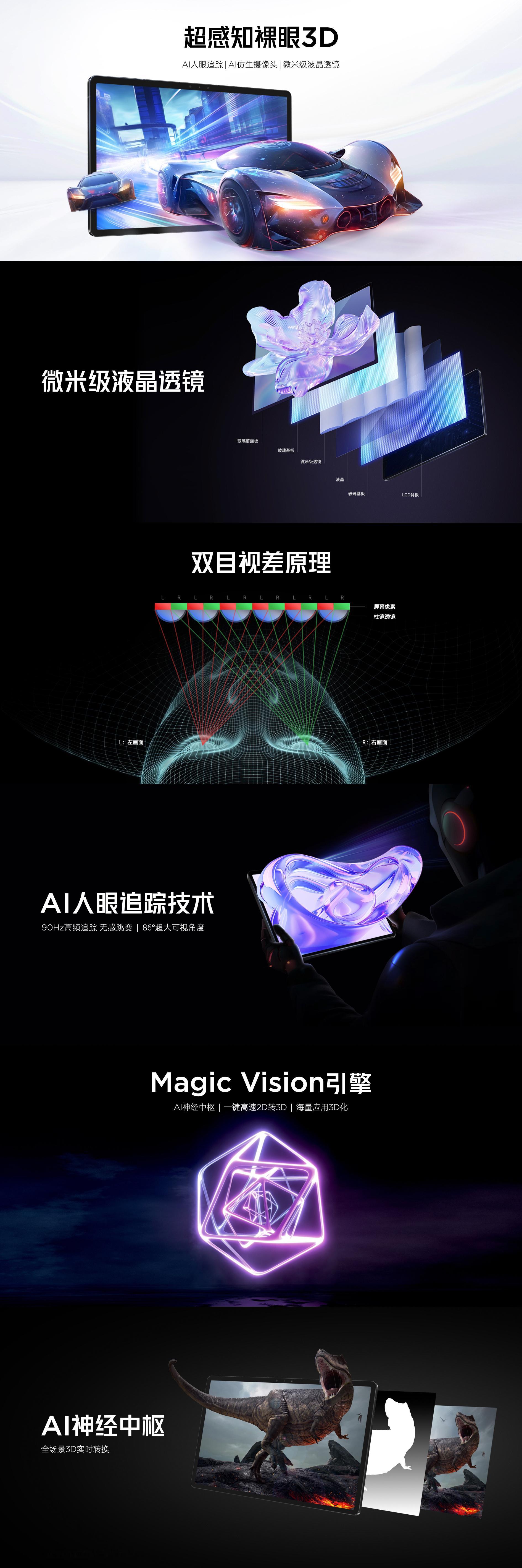 红魔平板·3D探索版，厉害了哦，首款支持全局裸眼3D平板！这玩意十多年前有手机厂