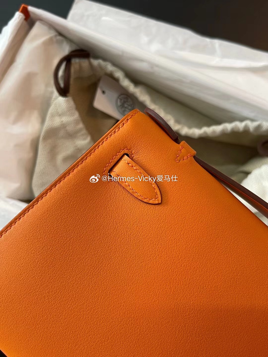 Kelly pochette22cm/Mini kelly 一代 橙色 银扣 s