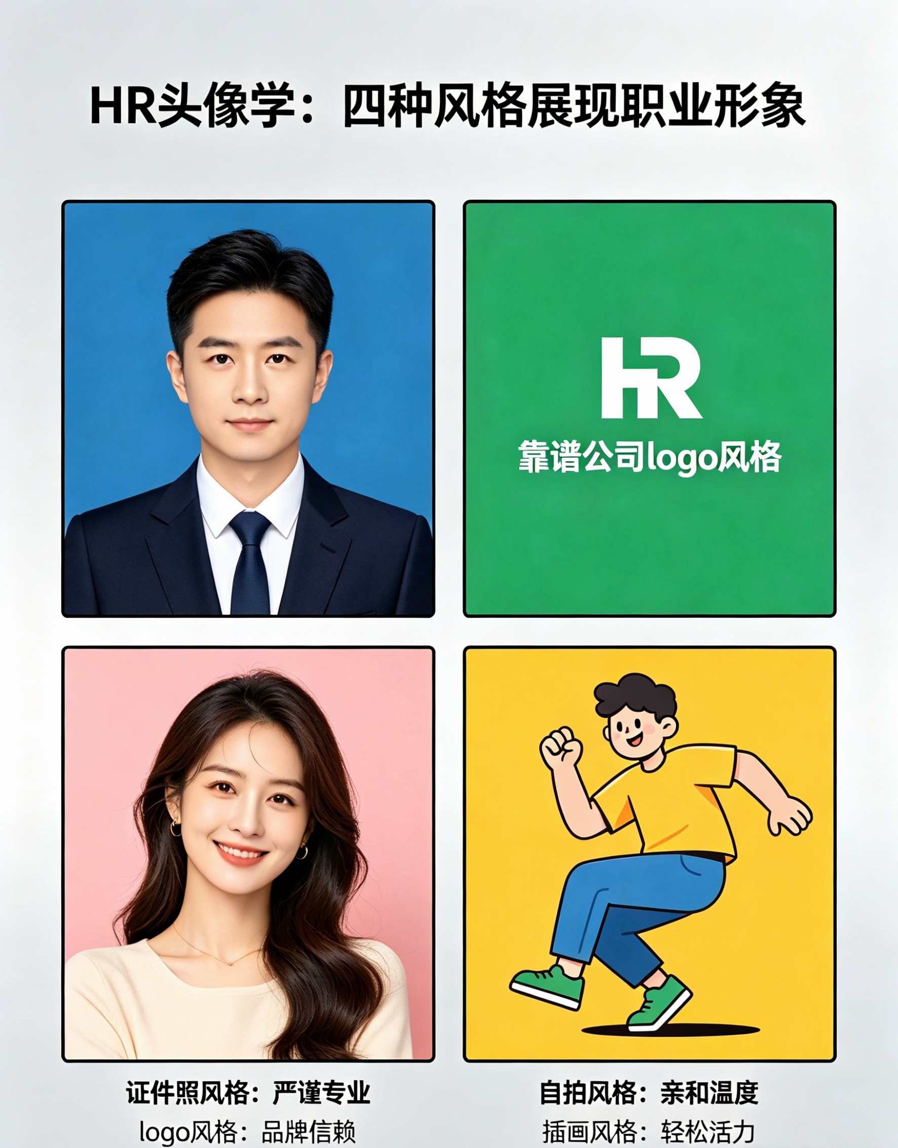 HR有自己的头像学HR头像藏着职场小心机！用证件照显专业，用公司标增信任，亲和自