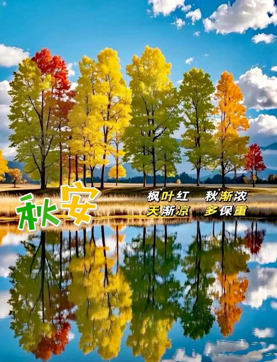 🍁 季节交替，岁月轮回，愿我们：好事像秋季一样，硕果累累；烦恼像秋叶一样，一扫