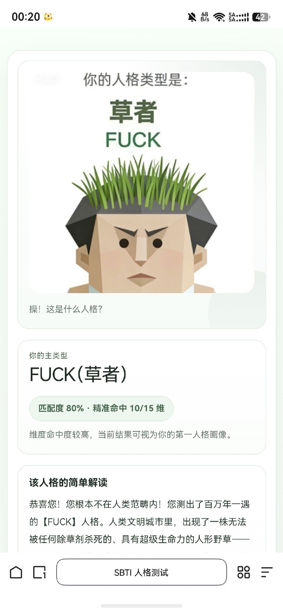 sbti测试爆火？？？？ 