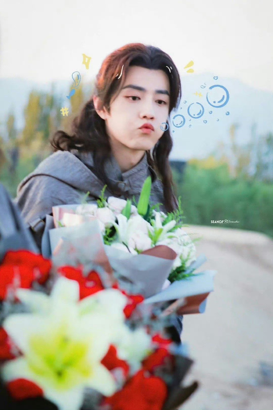 ♡⃝ 𝒍𝒐𝒗𝒆 ʚɞ ☽⋆❥ »» 肖战 嘟嘟嘴的三哥，可可爱爱呀！萌萌