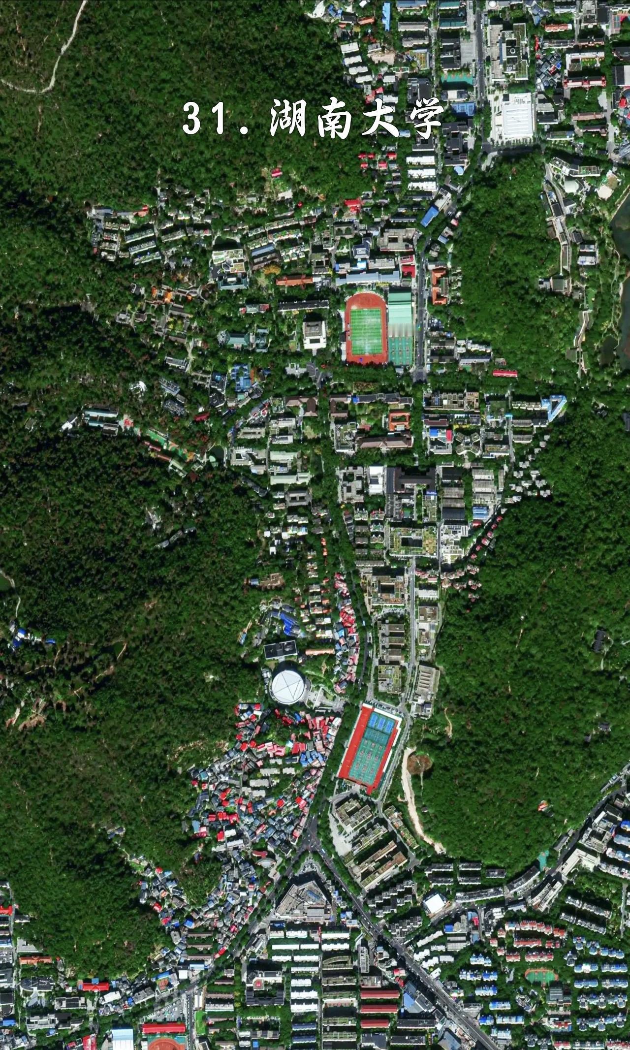 湖南大学最近高清卫星图