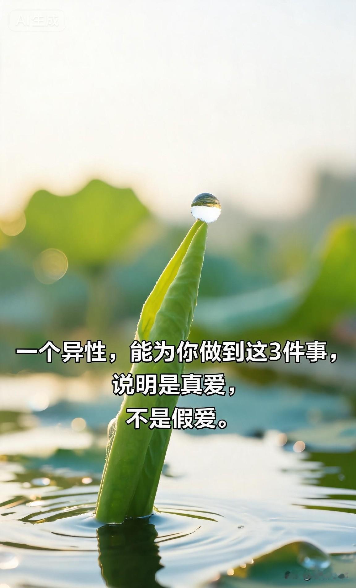 一个异性，能为你做到这3件事，说明是真爱，不是假爱。

我们都曾以为爱是轰轰烈烈