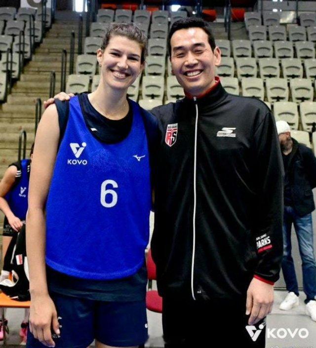 韩国正官庄女排俱乐部，再次签约塞尔维亚接应布吉里奇，下赛季将是布吉里奇+仲慧的外