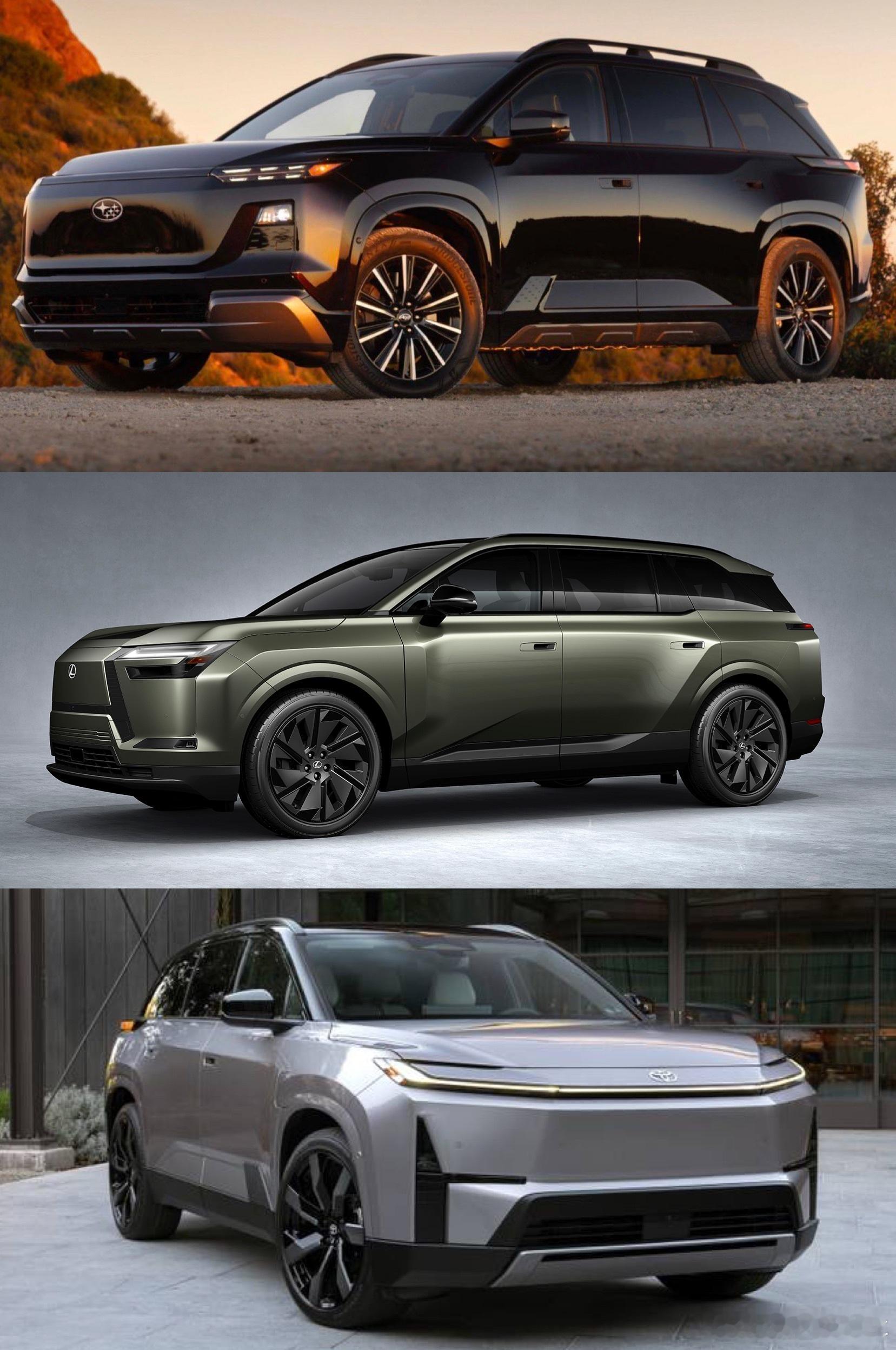 丰田家族这三台纯电大三排SUV 如果投放中国市场并不是没有机会，价格、产品力、本