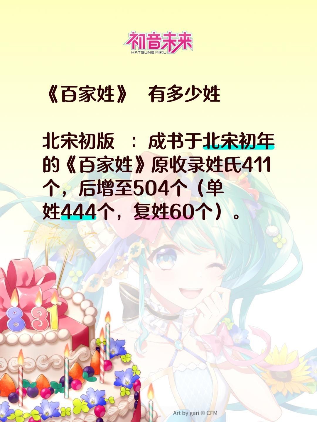 《百家姓》有多少姓  北宋初版：成书于北宋初年的《百家姓》原收录姓氏4...
