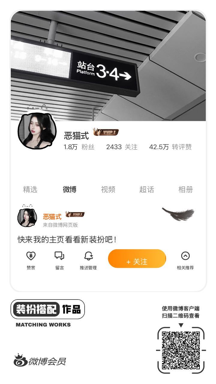 我刚刚完成了一套全新微博装扮搭配！超有个性！快来围观，一起分享装扮灵感吧~网页链