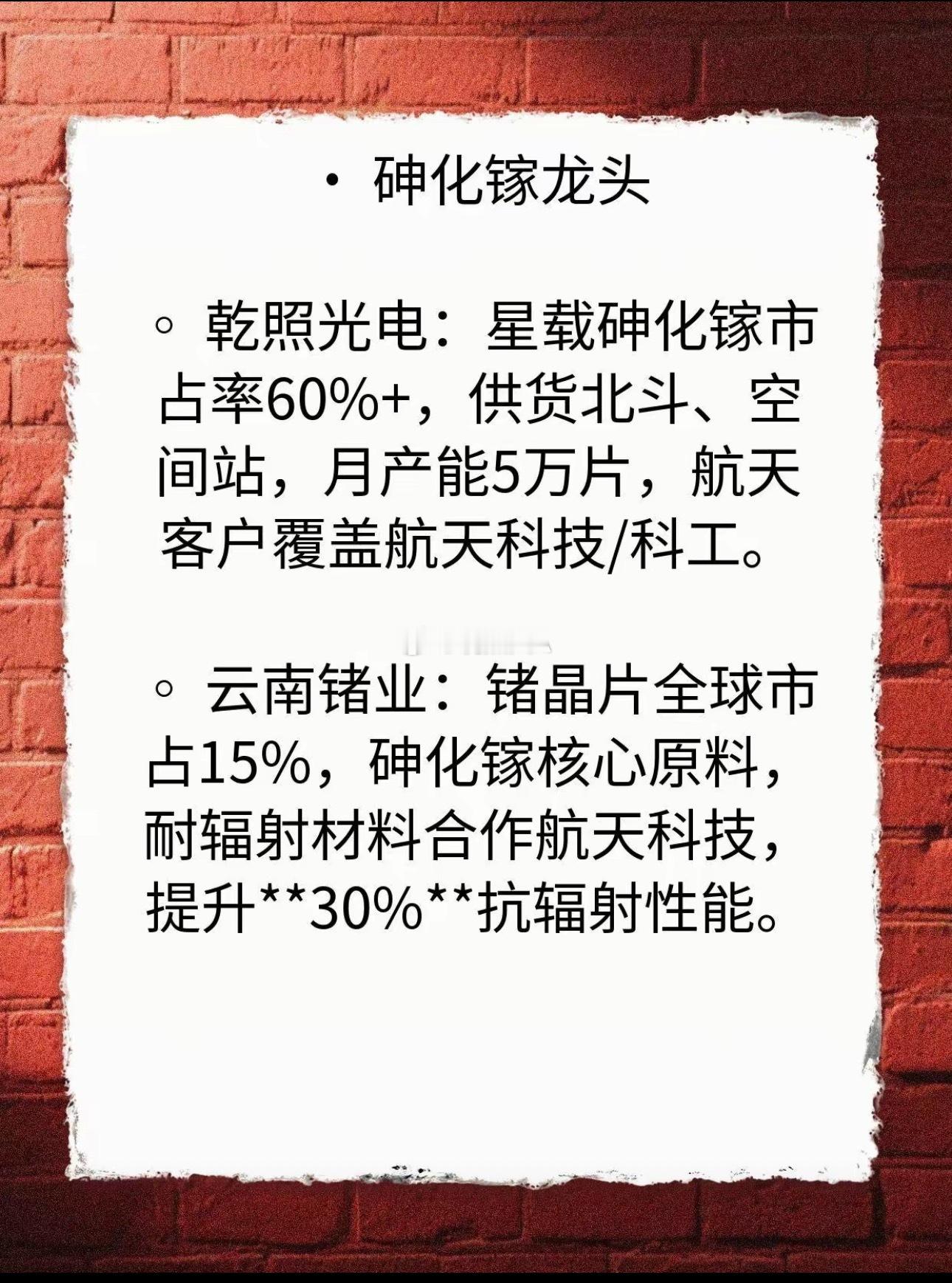 太空光伏核心方向是高效电池、系统集成、配套材料设备、空间电站；潜力上市公司集中在