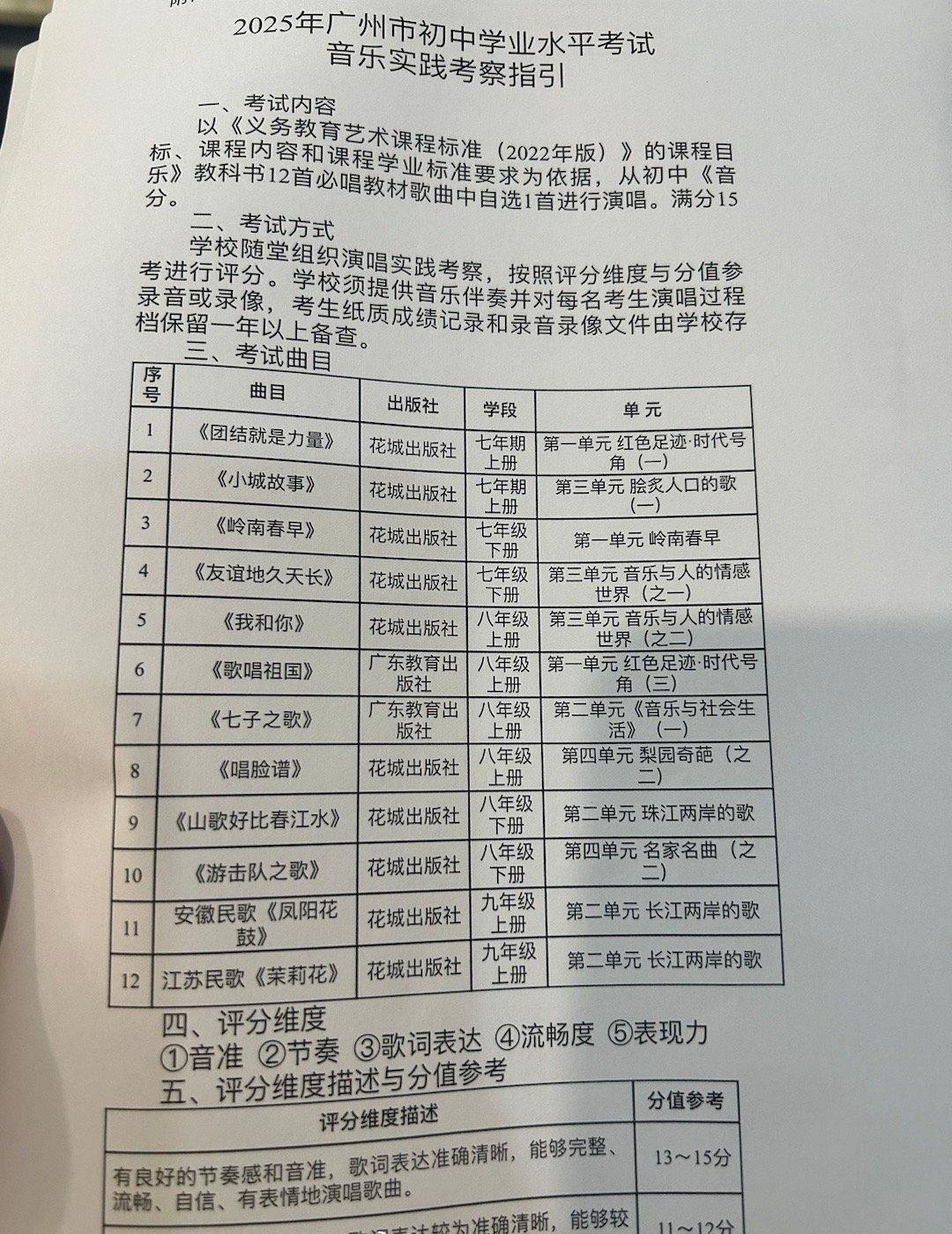 哪首最好唱，五音不全，随妈
还处于公鸭嗓阶段
广州中考 ​​​