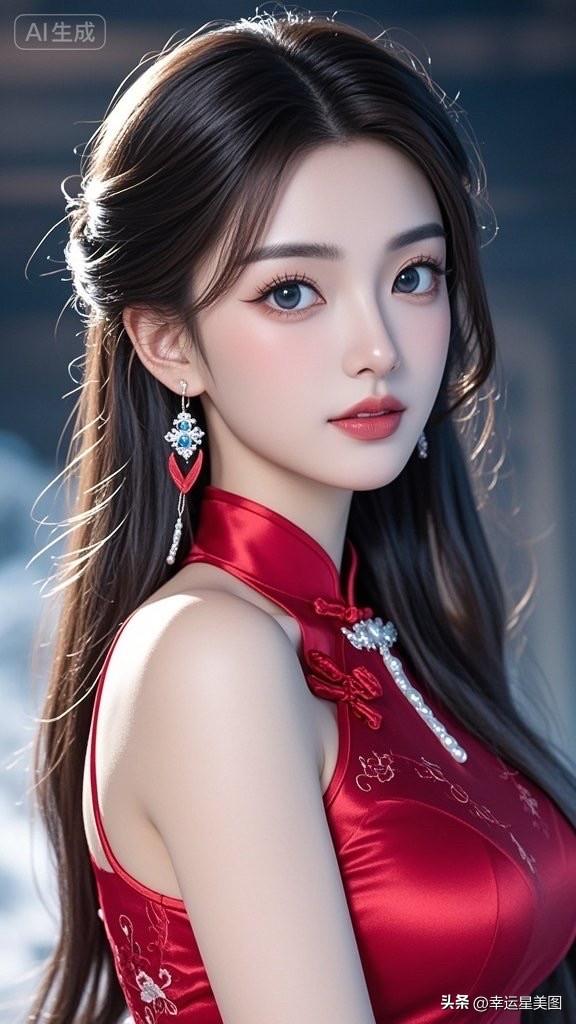 东方美人，红衣飘逸，韵味十足！