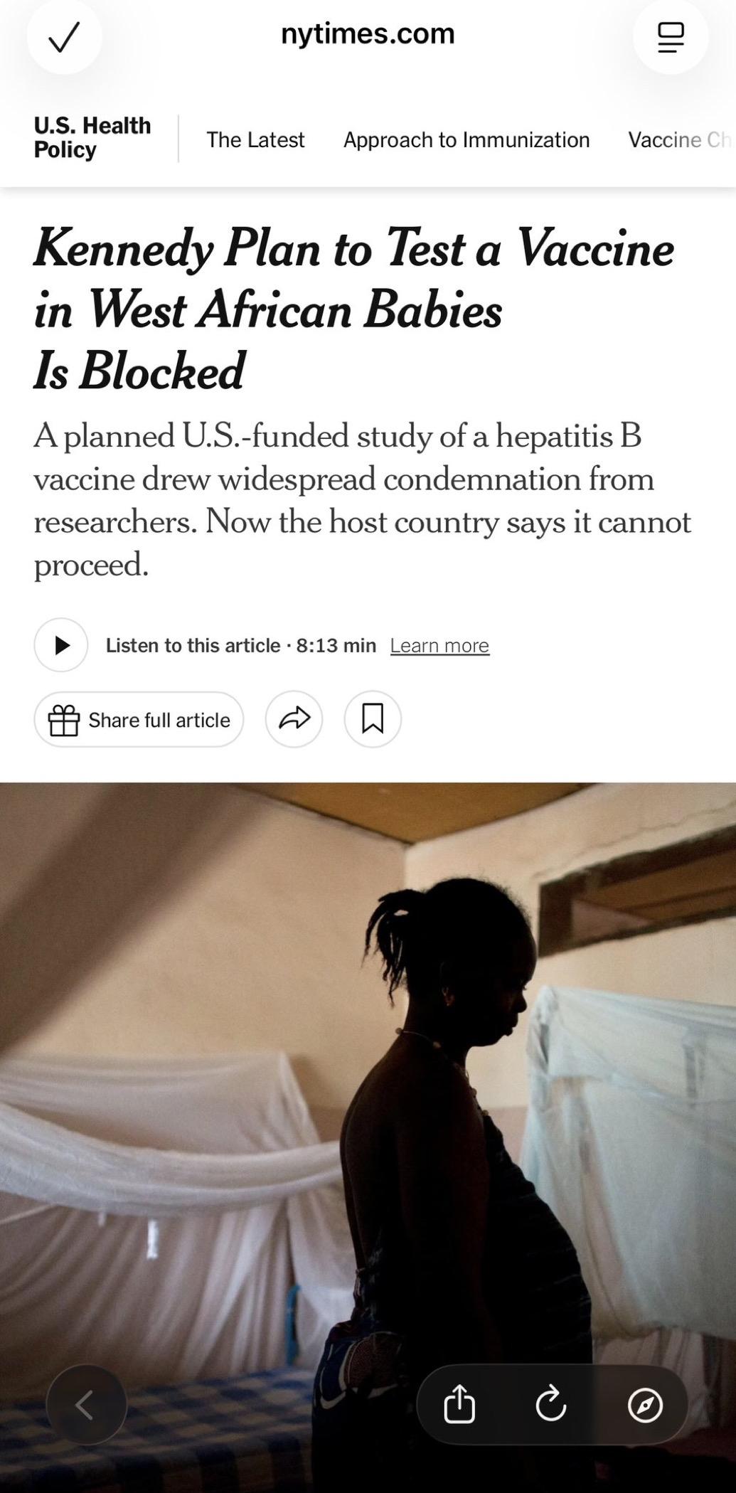 毫没人性

美国反疫苗的卫生部长小肯尼迪为了证明乙肝疫苗无需一出生就接种，资助在