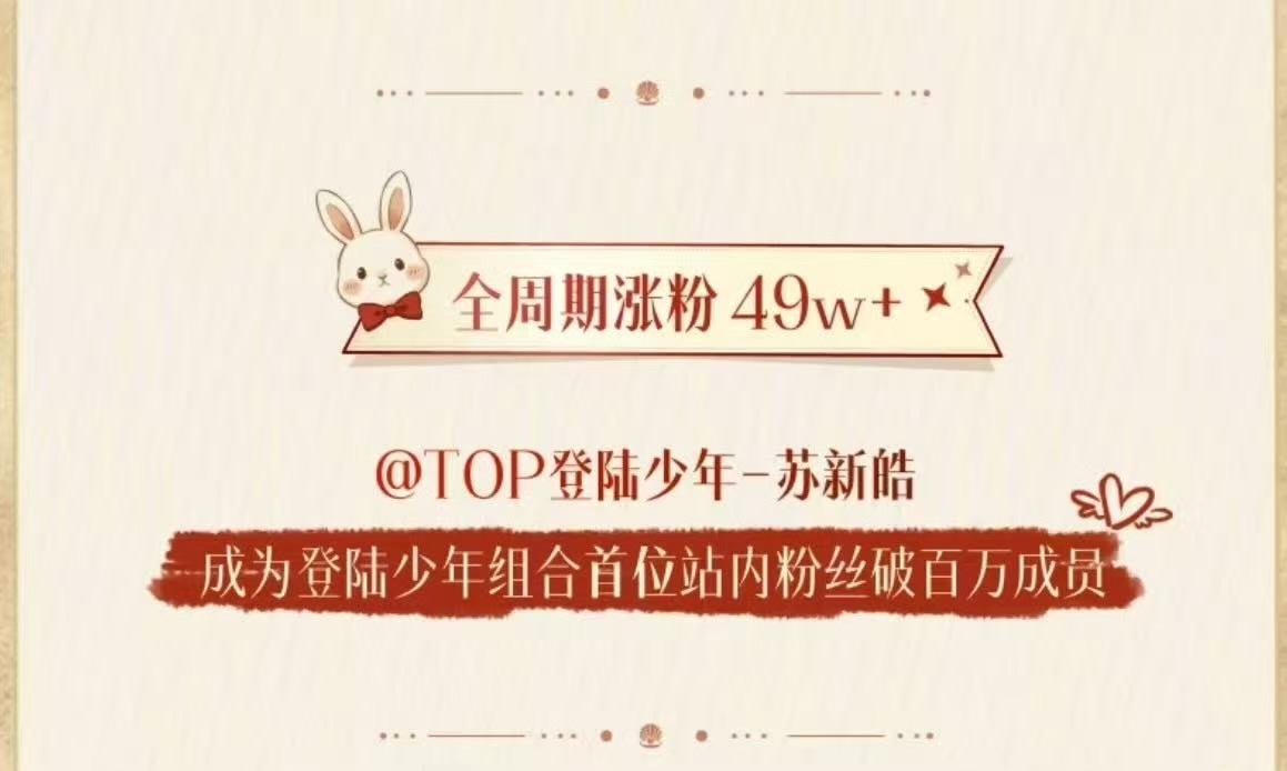 苏新皓生日分享会战报苏新皓团内粉丝破百万苏新皓生日分享会战报，太帅了吧，