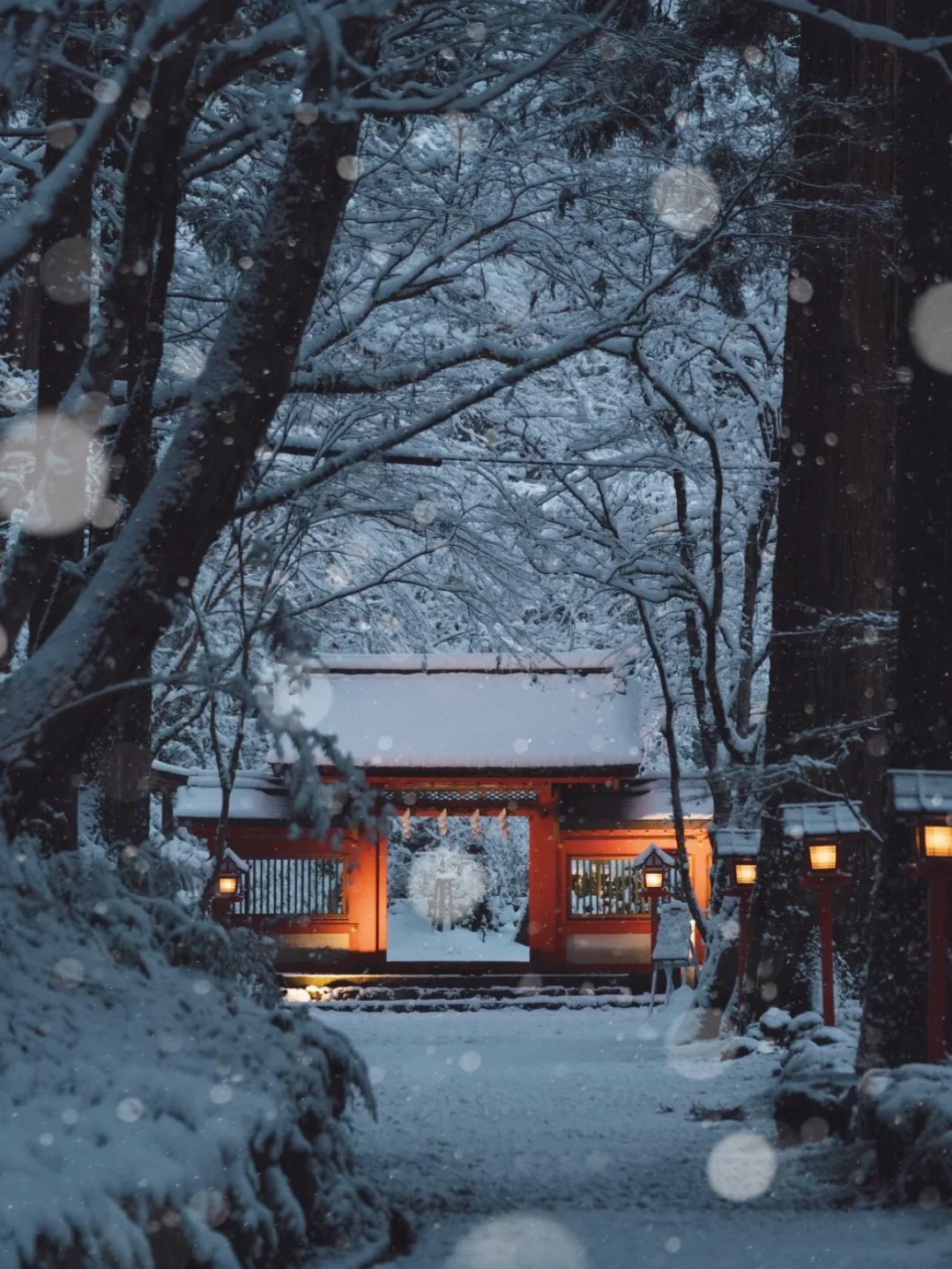 日本旅行⛩️京都冬季绝景 雪覆盖的贵船神社