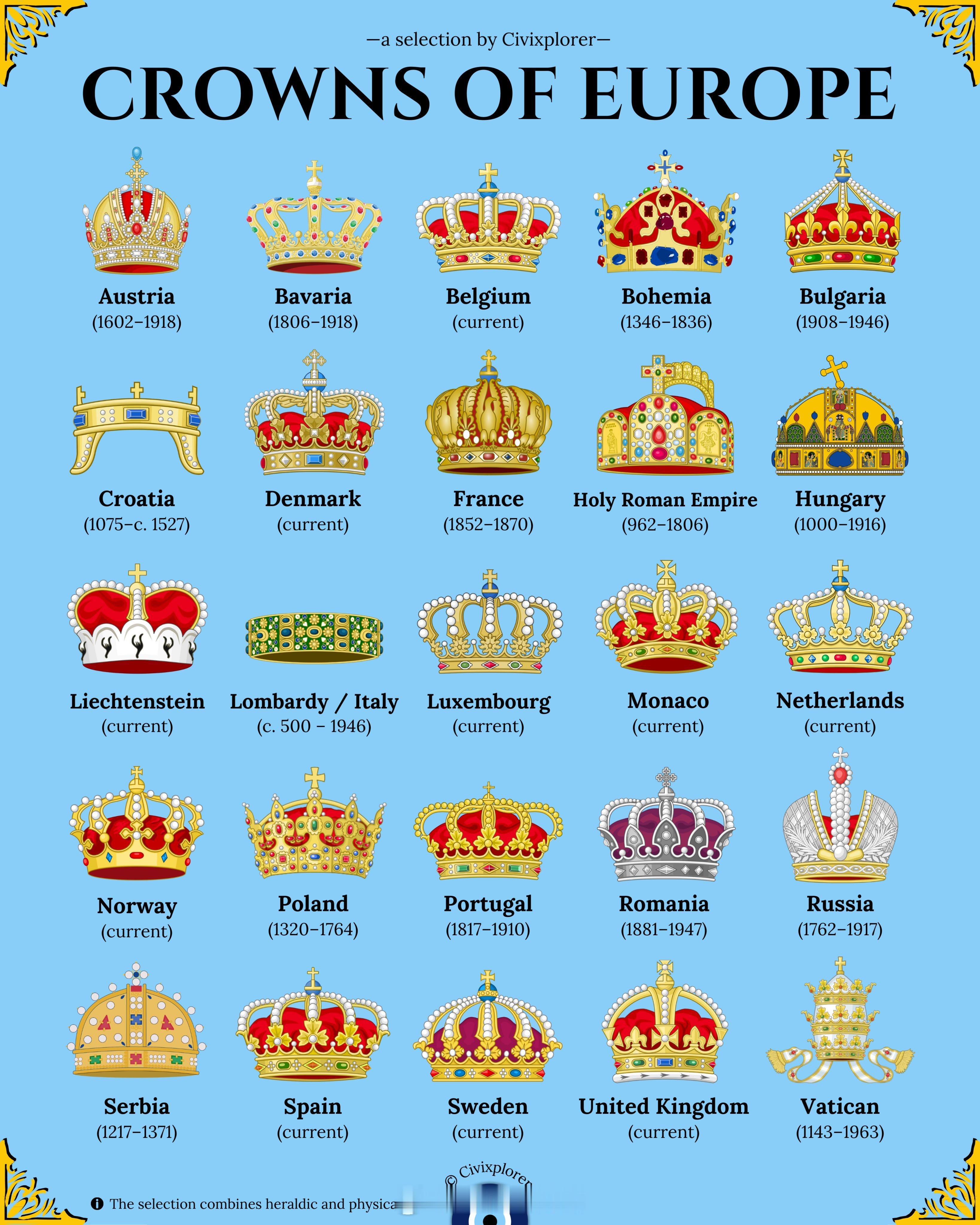 欧洲王冠设计珠宝设计 欧洲地理 欧洲历史