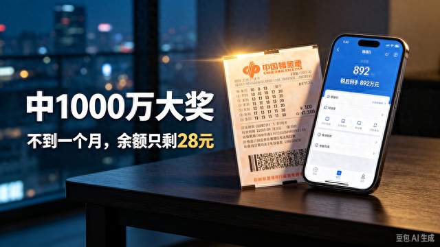 中1000万大奖却混成最惨人生！不到1月剩28元，最终坐牢15年